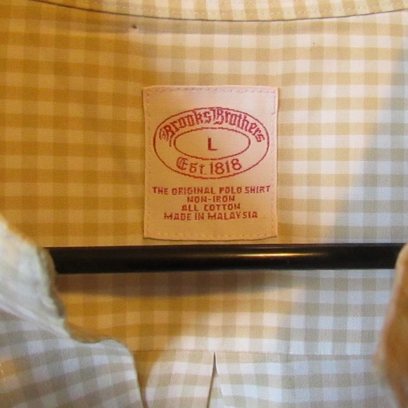 Brooks Brothers Yellow Checkered Casual Button Down Shirt - Picture 2 of 4
